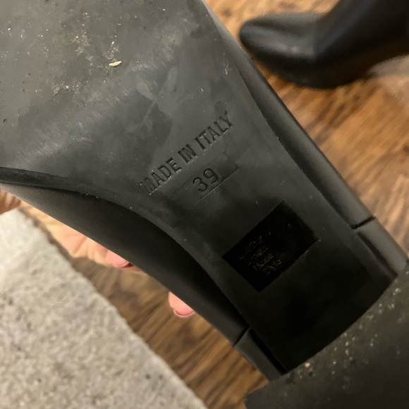 Black Leather Booties - Picture 3 of 6